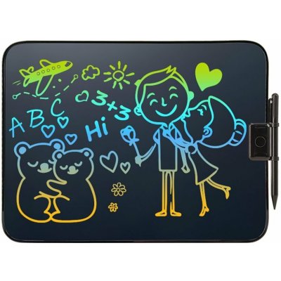 ColorWay CW WT15BK Tablet kreslicí dětský 15" barevný LCD displej zámek obsahu dobíjecí baterie USB C stylus černý CW WT15BK – Zboží Mobilmania