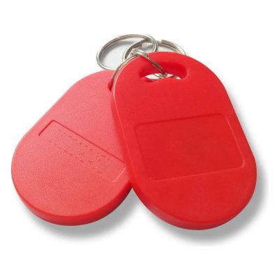 Přívěsek na klíče Hybridní RFID čip Sebury MIFARE 13,56 MHz + EM 125 kHz, červený – Zboží Dáma