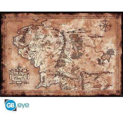ABYstyle Maxi plakát - mapa Středozemě, Pán prstenů – Hledejceny.cz