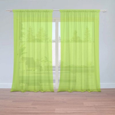 Záclony Limetková: 2 ks - 150x250 cm - Sablio – Hledejceny.cz