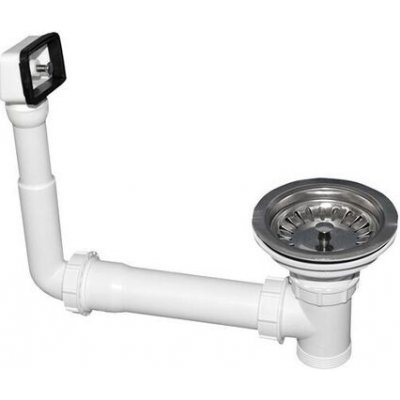 HL Odpadní ventil 3" s přepadem a zátkou, s připojovacím závitem 6/4" - HL15U-90 – Sleviste.cz