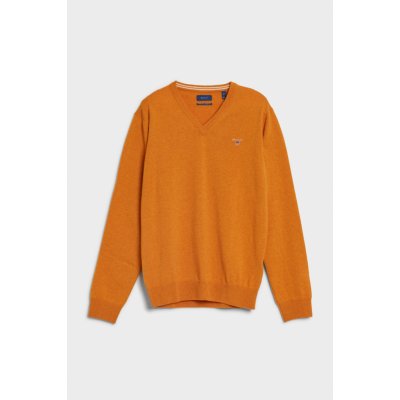 Gant Superfine Lambswool V-neck oranžová – Zboží Mobilmania