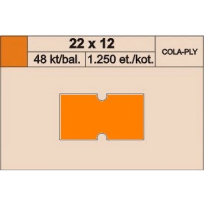 Etikety COLA-PLY 22 x 12 oranžové ETCOLA2212-O – Zboží Živě