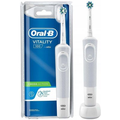 Oral-B Vitality 100 Cross Action elektrický zubní kartáček WHITE (blistr)