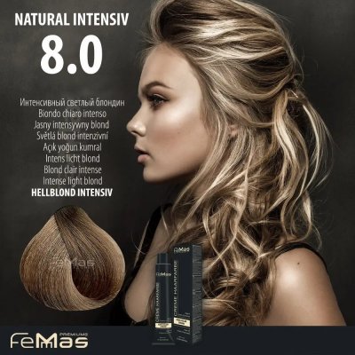Femmas Barva na vlasy Intenzivní světlá blond 8.0 – Hledejceny.cz