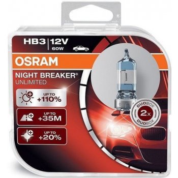 Osram Night Breaker Laser +150% HB3 P20d 12V 60W 2ks