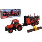 Teddies Traktor Zetor s vlekem s naklád. ramenem plast 36cm na setrvačník na bat. se svět. se zvuk. v krab. – Zboží Dáma
