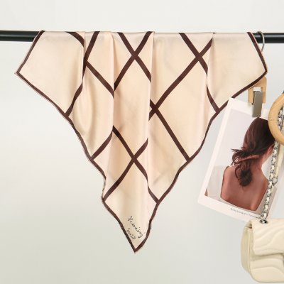 hedvábný šátek béžovo-hnědý v dárkovém balení – Hledejceny.cz