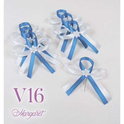 Saténové svatební vývazky V16 (Blue) – Hledejceny.cz
