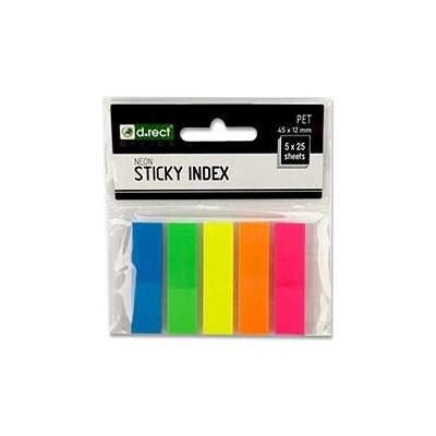 Samolepicí neonové záložky - 45 x 12 mm, 5 x 25 listů – Zboží Dáma