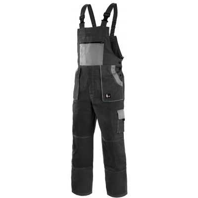 Canis CXS LUXY ROBIN Pracovní kalhoty s laclem Černá/šedá – Zboží Mobilmania