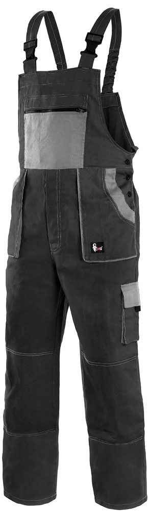 Canis CXS LUXY ROBIN Pracovní kalhoty s laclem Černá/šedá