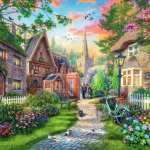 RAVENSBURGER Church Lane 1000 dílků – Zboží Dáma