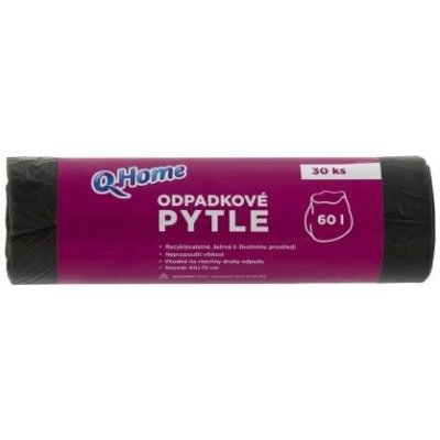 Q-Home pytle na odpadky 60 l 60x70 cm 30 ks – Sleviste.cz