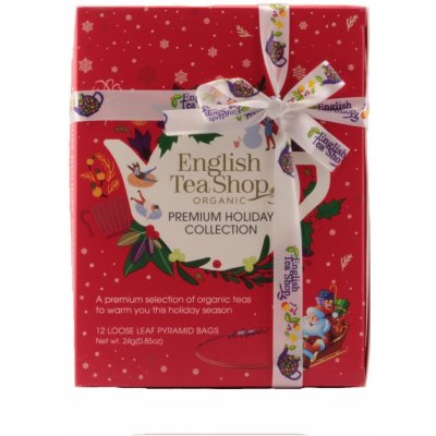 English Tea Shop Červená Vánoční kolekce čajů 12 pyramidek – Zboží Mobilmania