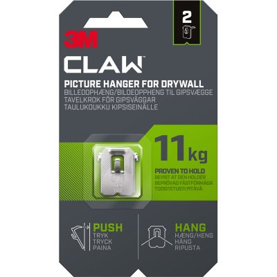 3M Claw Hook for drywall, hold 11 kg, 2 hooks – Zboží Živě