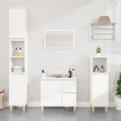 Nábytek XL Koupelnová skříňka bílá 30 x 30 x 100 cm kompozitní dřevo