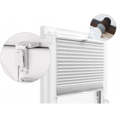 Zebra-shop Plissé Lux Dolomit Bílo-šedý melír PD304 20 x 80-110 cm – Sleviste.cz