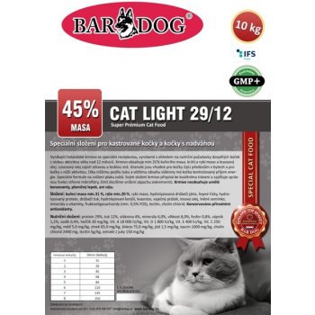Bardog Cat Light 29/12 10 kg