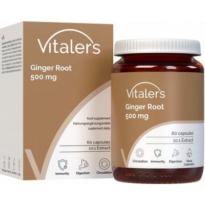 Vitaler's Ginger 500 mg 60 kapslí – Hledejceny.cz