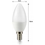 EcoPlanet LED žárovka E14 svíčka 8W 700lm studená bílá – Zboží Živě