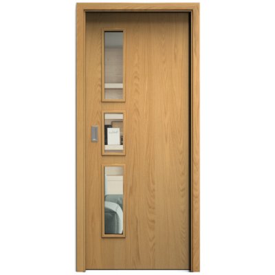 Sapeli Elegant Komfort M33 posuvné dub natur 100 x 210 cm Čiré sklo – Hledejceny.cz