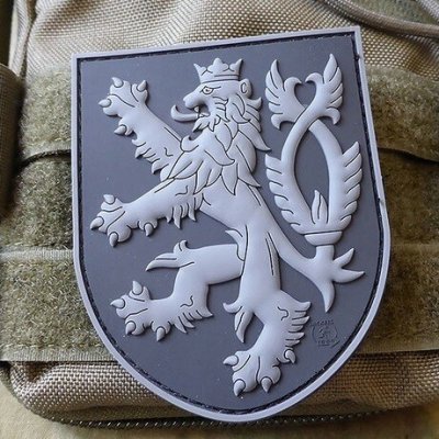 3D Nášivka Český lev - černá, A.C.M. – Zboží Mobilmania