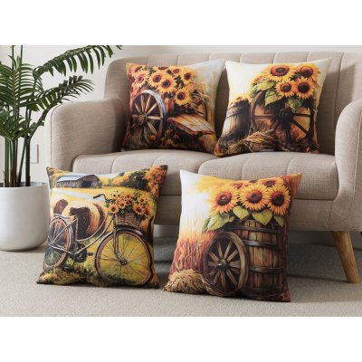 Xpose HELIANTHUS digitální tisk 4 ks Bavlna 43 x 43 cm – Zboží Mobilmania