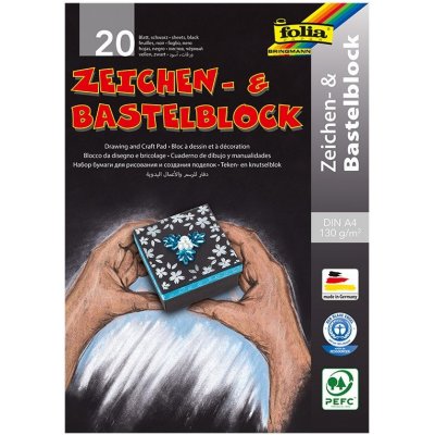 Folia Max Bringmann blok černý na kreslení 130 g/m2 A3 – Zboží Dáma