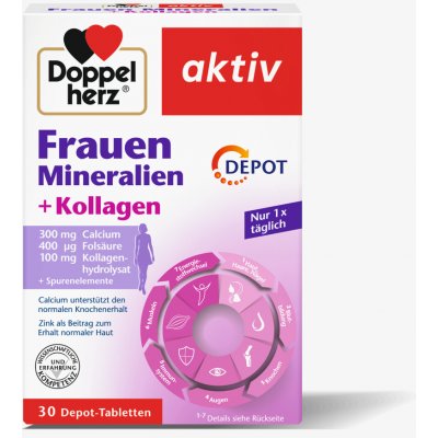 Doppelherz Frauen Mineralien + Kollagen 30 tablet – Hledejceny.cz