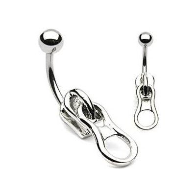 Šperky4U piercing do pupíku zip WP01102 – Zboží Mobilmania