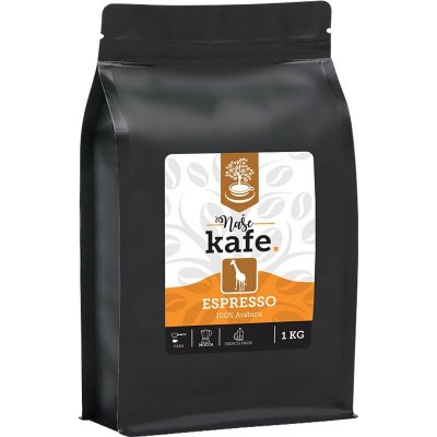 Naše kafe. Žirafa Espresso 100% Arabica zrnková 1 kg – Hledejceny.cz