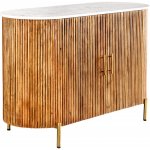 Interior De Tres Chic 105 cm masiv mango bílá / přírodní mramor KMD45755 – Zbozi.Blesk.cz