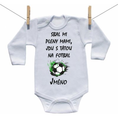 Boodyy Body s dlouhým rukávem Jdu s tátou na fotbal – Zboží Dáma