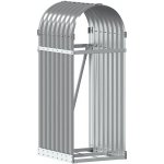 Shumee Dřevník, pozinkovaná ocel, světle šedý 40 x 45 x 100 cm – HobbyKompas.cz