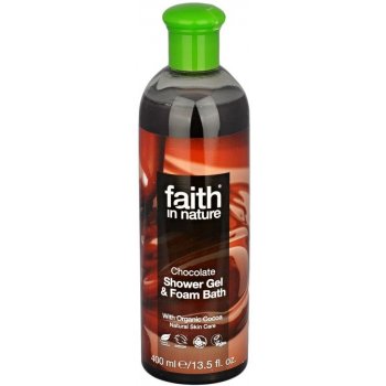 Faith in nature 2v1 sprchový gel a pěna do koupele BIO čokoláda 400 ml