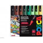 Uni Posca PC-5M 1,8 2,5 mm Earth mix zemitých tónů 8 ks – Zboží Živě