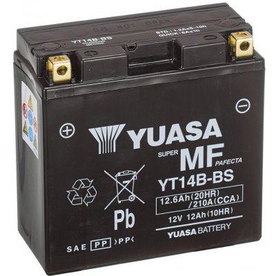 Motobaterie 12V, YT14B, 12,6Ah, 210A, bezúdržbová MF AGM 150x70x145, YUASA originál (aktivovaná ve výrobě) | Zboží Auto