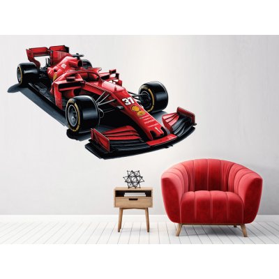 Nalepte.cz samolepka na zeď Červená formule F1 arch, rozměry 45 x 27 cm – Zbozi.Blesk.cz