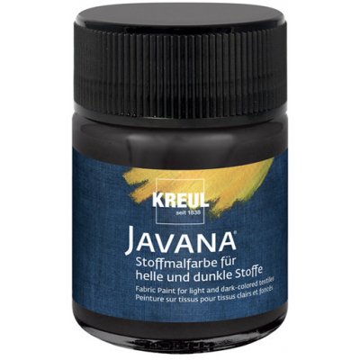 Barva na světlý a tmavý textil Javana 50 ml černá – Zboží Mobilmania