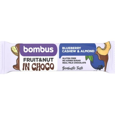BOMBUS Fruit & Nut bar in choco 40g – Sleviste.cz