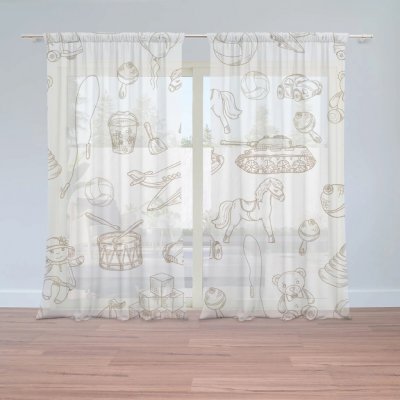 Sablio Záclony Dětská doprava: 2ks 150x250cm – Hledejceny.cz