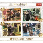 TREFL Puzzle Harry Potter 4v1 158454 – Zboží Dáma