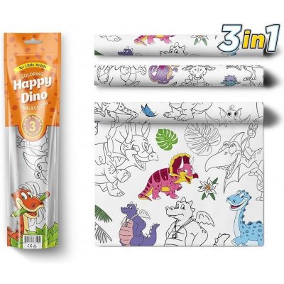 Malovací ubrusy 3 ks Šťastní Dinosauři Happy Dino – Zbozi.Blesk.cz