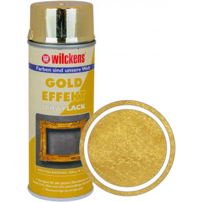WILCKENS Dekorační barva ve spreji efekt zlatý chrom Gold Effekt 400 ml – Zbozi.Blesk.cz