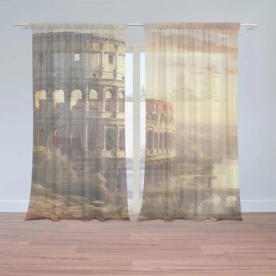 Záclony Řím Koloseum Historic: 2 ks - 150x250 cm - Sablio – Hledejceny.cz