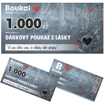 Dárkový poukaz v hodnotě 1.000 Kč k valentýnu – Zboží Mobilmania