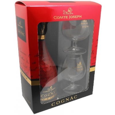 COMTE JOSEPH VSOP GIFT BOX 40% 0,7 l (dárkové balení 2 sklenice) – Zbozi.Blesk.cz