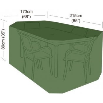 MAT GROUP Plachta krycí na set 4 židlí+obdél.stůl 215x173x89cm, PE 90g/m2