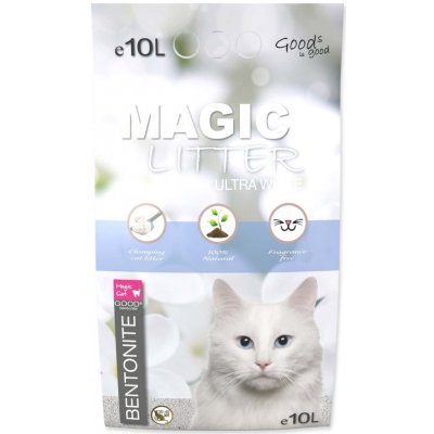 Magic Cat Magic Litter Bentonite Ultra White 10 l – Zbozi.Blesk.cz